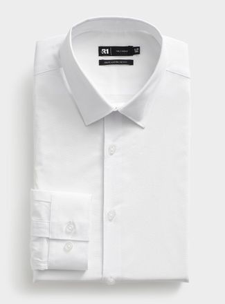 Le 31 Mens Stretch cotton shirt Slim fit