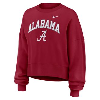 Nike Alabama Phoenix Arch Nike Womens College Pullover Crew in Red | 01D769WABN-Y48