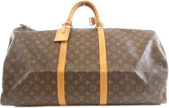 Louis Vuitton Marron Coated Canvas Boston Bag (Pre-Owned)