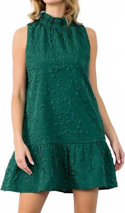 THML Clothing Timeless Texture Mini Dress In Green