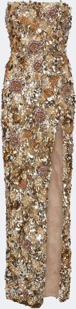 Rachel Gilbert Pepito embellished bustier gown