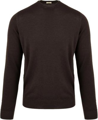 FILIPPO DE LAURENTIIS Gc 1Ml Rm 16Rv Sweater - Heren - Ronde hals truien - Bruin - XL - Wol - Truien & Vesten