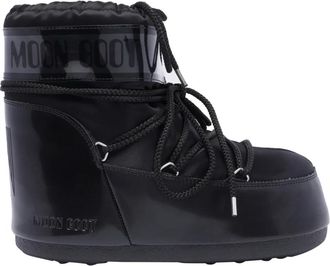Moon Boot Zwarte Winterlaarzen - Dames - Winterlaarzen - Zwart - 36 EU - Satijn - Schoenen