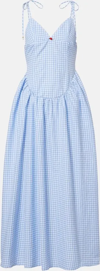 Paloma gingham cotton poplin maxi dress