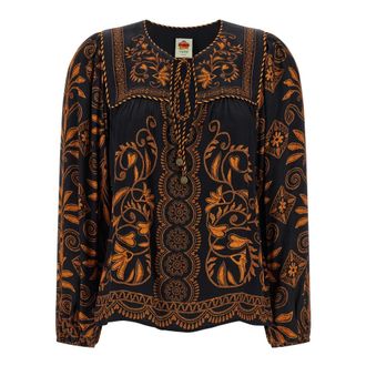 Farm Rio Cornely Ainika Blouse - female - FARM Rio - Blouses - Multicolor - XS - Blouses & Shirts