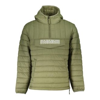 Napapijri Groene Hoodie met Rits - Heren - Winterjassen - Groen - S - Jassen