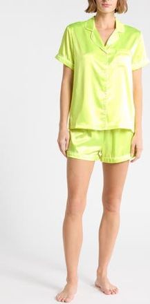 Tart Dixie Satin Shorts Pajamas in Lime Punch at Nordstrom Rack, Size X-Large