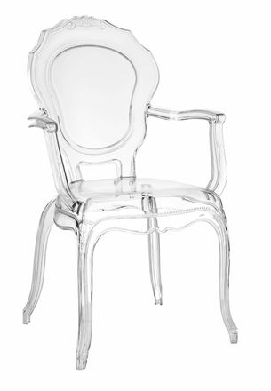 OEM Sill&oacute;n Queen Transparente Louis Ghost Royal