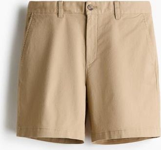 H&M Regular Fit Cotton Chino Shorts in Beige at Nordstrom, Size 32