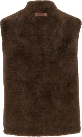 Lou Andr&eacute;a Mink-Effect Eco-Fur Vest - Brown