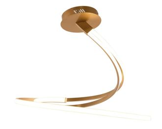 Luce-Ambiente-Design Plaf&oacute;n led de aluminio dorado de 40 w con interruptor cct