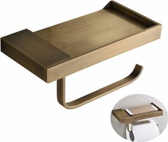 OEM Portarrollos De Papel Higi&eacute;nico De Estilo Antiguo Con Espacio De Almacenamiento, Lat&oacute;n De Alta Calidad, Ideal Para Smartphones, Portarrollos Multifunc