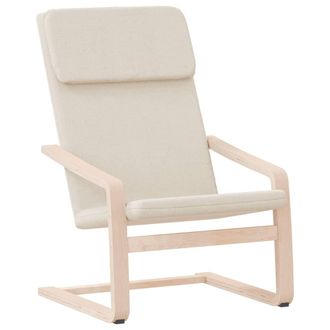 vidaXL Sill&oacute;n De Relax De Tela Color Crema Vidaxl
