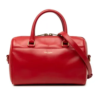 Saint Laurent Pre-owned Saint Laurent Baby Leather Classic Duffle Satchel Ladies INW46QI6GAEVM3JL