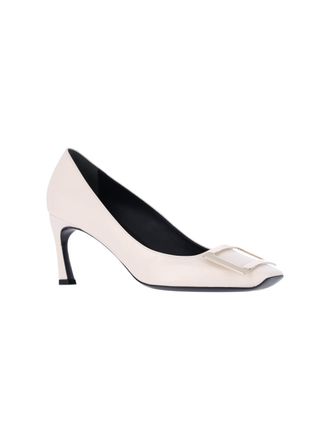 Roger Vivier Womens With Heel Cream Calf Leather High Shoes