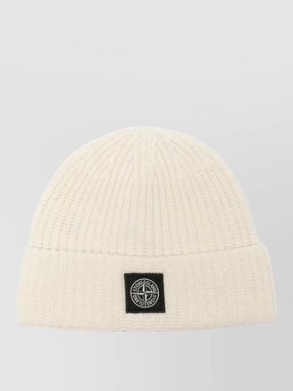 Stone Island ribbed wool beanie