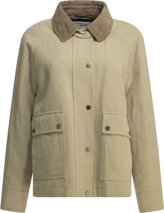 Brunello Cucinelli Brunello Cucinelli lichtgewicht jack van katoen en linnen