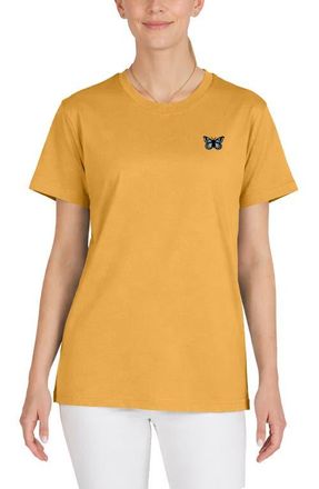 Dalix Butterfly Womens Relaxed Tee in Mustard at Nordstrom, Size Xx-Large