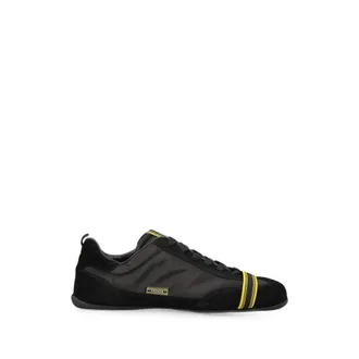 Fendi Wrap Black Suede And Fabric Low-top Trainers