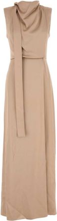 Fendi Beige satin long dress