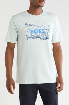 BOSS Logospace Graphic T-Shirt in Open Blue at Nordstrom Rack, Size Xxx-Large