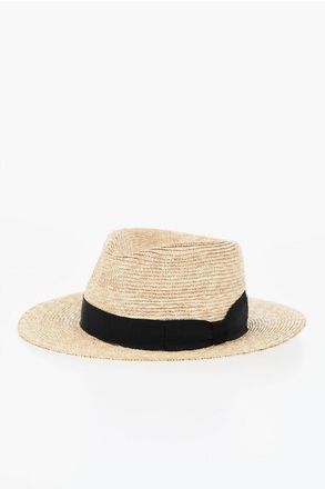 MONTEGALLO Raffia Fedora BOGART With Strap size M