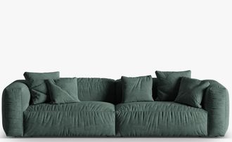MICADONI Modulares 4-Sitzer Design Sofa Martina - Samtbezug