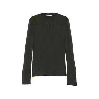 Fendi Ribbed-knit Shoulder-patch Sweater