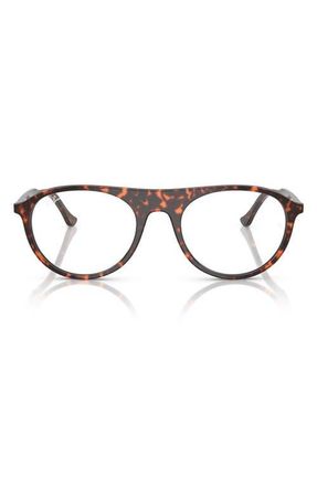 Ray-Ban 53mm Square Optical Glasses in Red Havana at Nordstrom