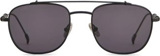 Tod's pilot-frame sunglasses - men - Leather/Metal - One Size - Black