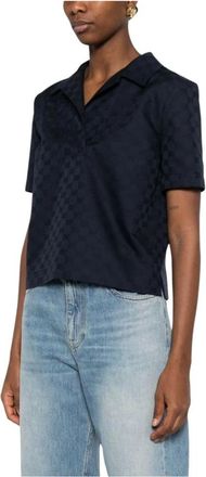 Gucci Polo Shirts, female, Blue, Size: 2XS GG Polo Shirt