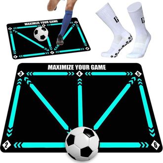 OEM Colchoneta De Entrenamiento De F&uacute;tbol De 90 X 60 Cm, Antideslizante, Con Calcetines, Para Practicar El Control De Pisadas Y El Regate