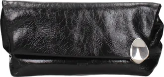 Jil Sander Black Leather Clutch Womens Bag