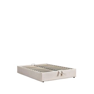 Klast Cama abatible 150 tapizada beige 204 x 159 cm