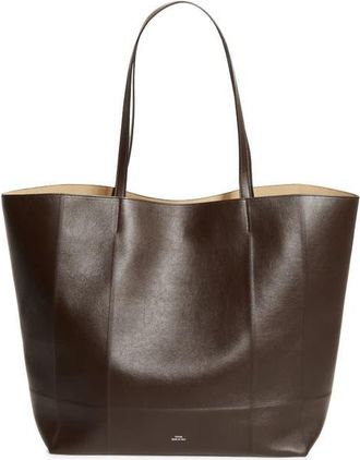 Toteme Roam Leather Tote in Brown at Nordstrom