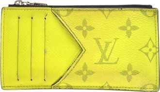 Louis Vuitton Taigarama Jaune Yellow Pvc Coin Purse/Coin Case (Pre-Owned)