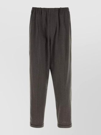 Magliano wool blend trousers belt loops cuffed hem