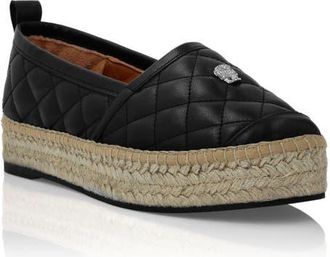 Philipp Plein Espadrillas Matelasse Skull Women in Black at Nordstrom, Size 36