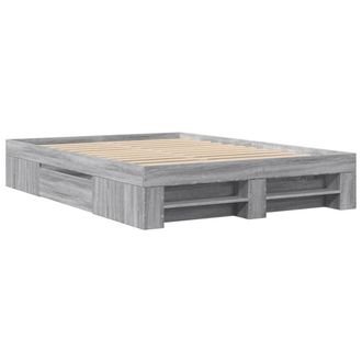 Berkfield Home Durable Bed Frame Frame Grey Sonoma 120x190 cm Small Double Wood