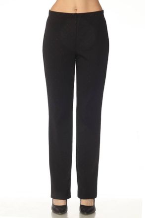 Joseph Ribkoff Dotted Pull On Slim Straight Pants In Black
