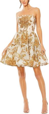 Mac Duggal Strapless Brocade Mini Dress