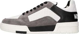 Moschino Leren Sneakers met Panelen - Heren - Sneakers - Veelkleurig - 41 EU - Leer - Schoenen