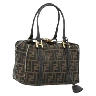 Fendi Pre-owned Vintage Zucca Canvas Hand Bag - Dames - Vintage Handtas - Bruin - ONE Size - Leer - Vintage