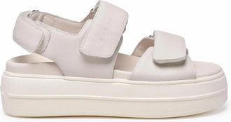 Hogan White Minimalist Leather Sandals