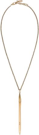 Moschino Feather Pendant Necklace - Dames - Kettingen - Geel - ONE Size - Accessoires