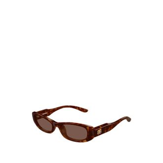 Balenciaga Rechthoekige Zonnebril - Dames - Accessoires - Bruin - Maat: 55 MM