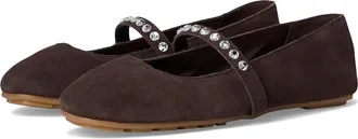 Mia MLE-Karolin Womens Flat Shoes Dark Brown : 8.5 M, Leather
