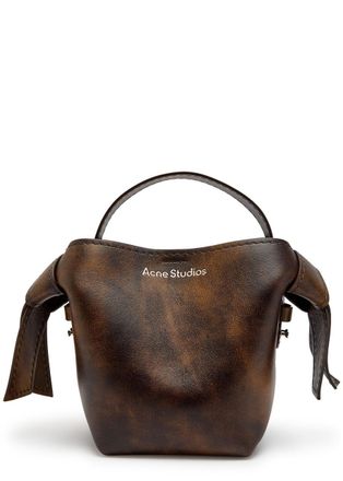 Acne Studios Musubi Mini Leather Shoulder bag - Brown - One Size