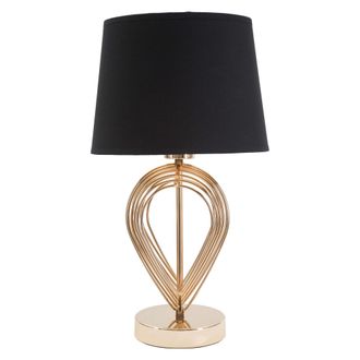 Dmora L&aacute;mpara De Mesa Nikko, Requiere 1 Bombilla, Rosca E27, Pantalla, Negro