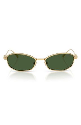 Swarovski 55mm Pillow Sunglasses in Gold /Dark Green at Nordstrom